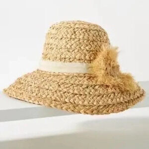 NWT Anthropologie  San Diego Hat Company Sunny Day Straw Cloche Hat